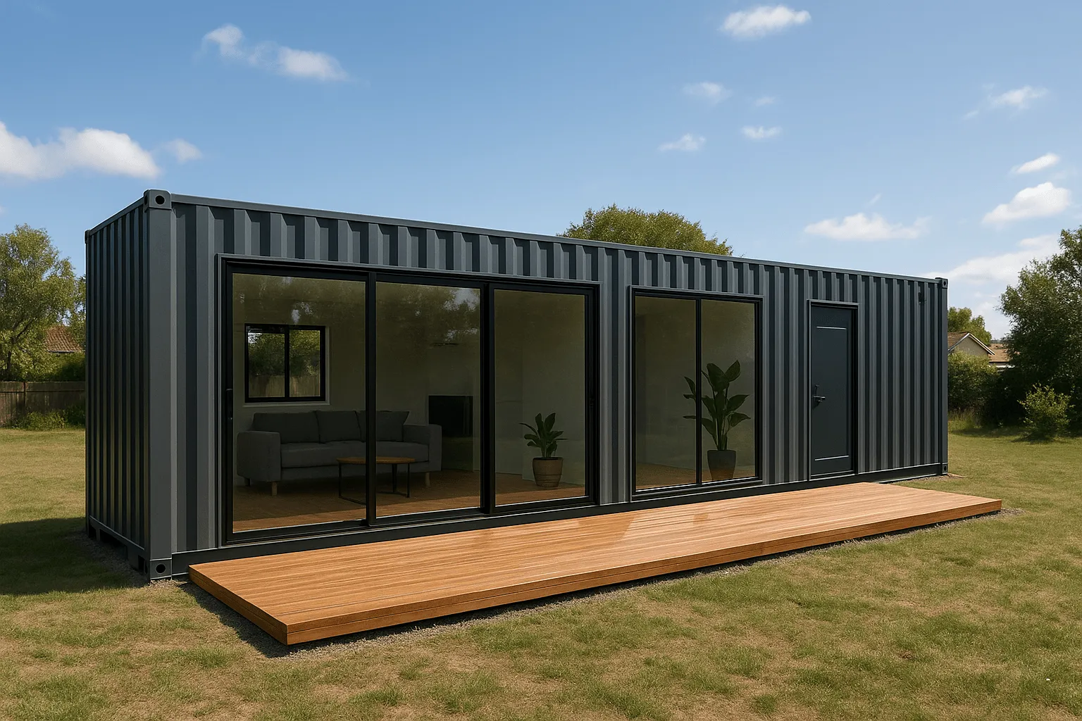 Casa contenedor de 30 m2 hecha con un contenedor de 40 pies